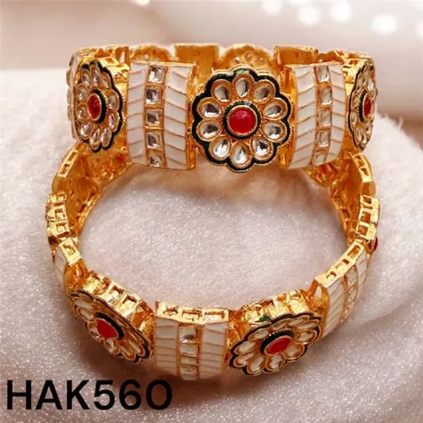 Balaji_Gold_Multicolour_Royal_Kundan_&_Ruby_Floral_Designer_Bangles_For_Women