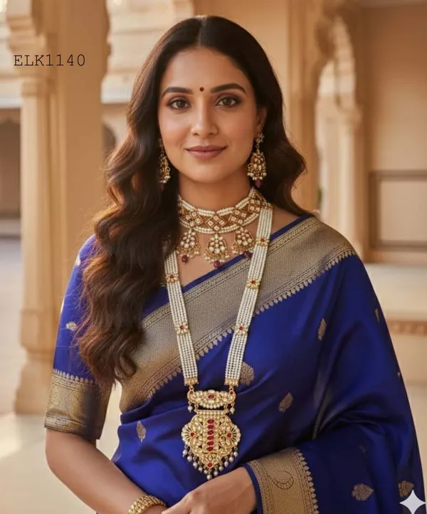 Balaji_gold_Golden_Rajwadi_Kundan_Pearl_Combo_Jewellery_Set_For_Women