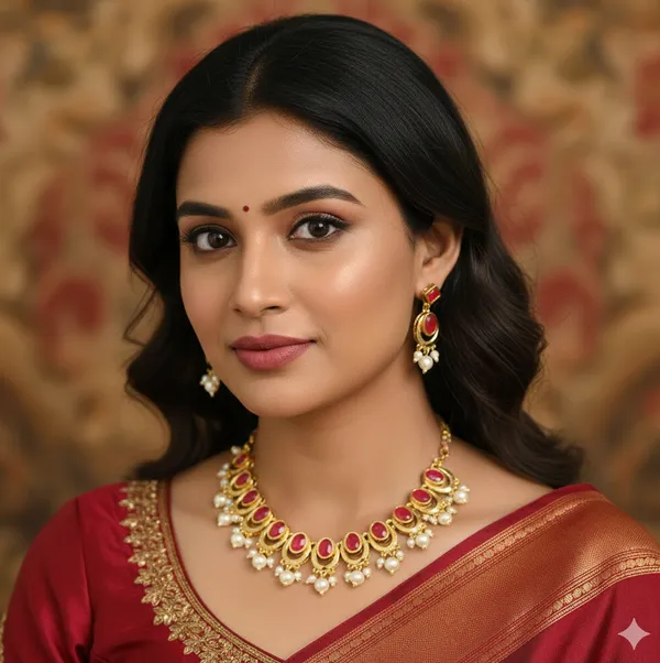 Balaji_Gold_Multicolour_Royal_Stone_Kundan_Choker_Necklace_Set_With_Pearls_For_Women