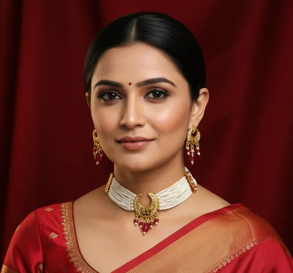 Multicolour_Royal_Beaded_Kundan_Choker_Necklace_Set_With_Accents_For_Women