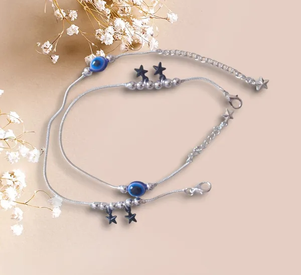 PACK_OF_2_Silver_Stylish_Silver_Plated_Anklet_For_Women