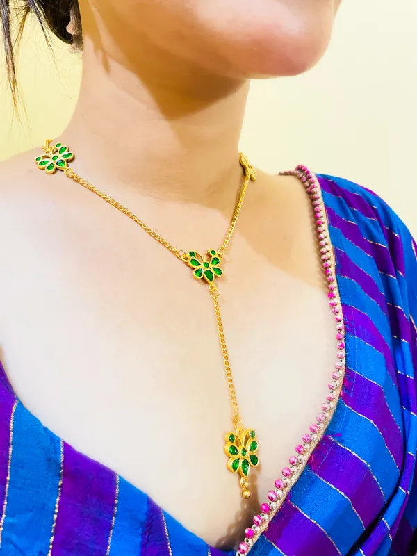 Copper_Based_Assamese_Traditional_Green_Meenakari_Butterfly_Jewellery_Set