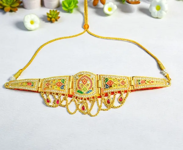 Balaji_Gold_Multicolour_Rajasthani_Traditional_Enamel_Bajubandh_For_Women