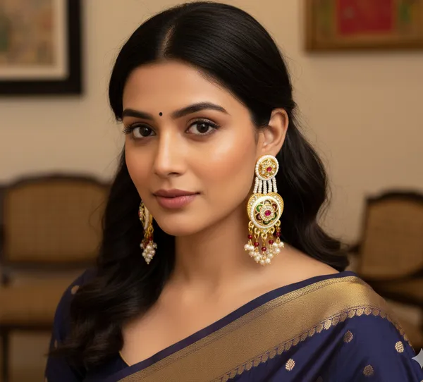 Balaji_Gold_Multicolour_Traditional_Pearl_Beaded_Drop_Earrings_For_Women