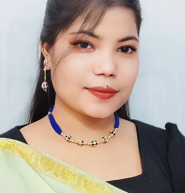 Copper_Based_Assamese_Traditional_Gold_Plated_Blue_Colour_Monimala_Necklace_Set_For_Women_&_Girl