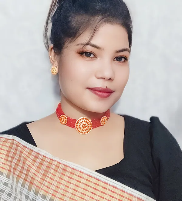 Assamese_Traditional_Gold_Plated_Red_Colour_Japi_Golpota_Necklace_Set_For_Women_&_Girl