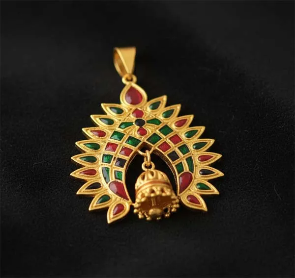 Assamese_Traditional_Copper_Based_Multi_2_Ball_Tassel_Dugdugi_Jewellery_Set