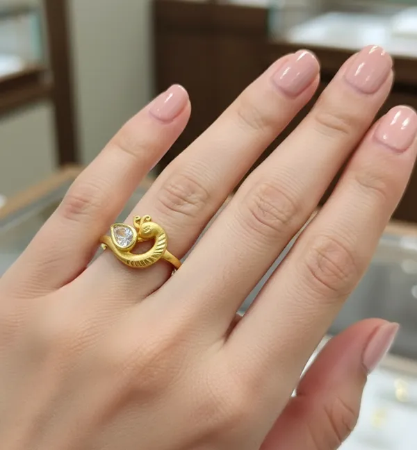 Balaji_Gold_Micro_Gold_Plated_Elegant_Swan_Design_Finger_Ring_For_Women