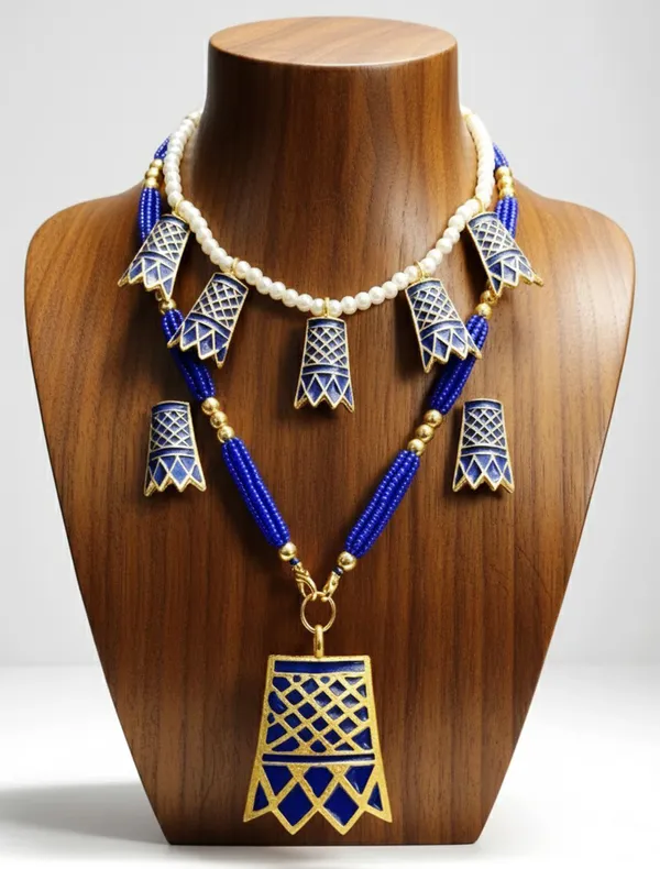 Assamese_Traditional_Copper_Based_Blue_Meenakari_Thuriya_Combo_Set