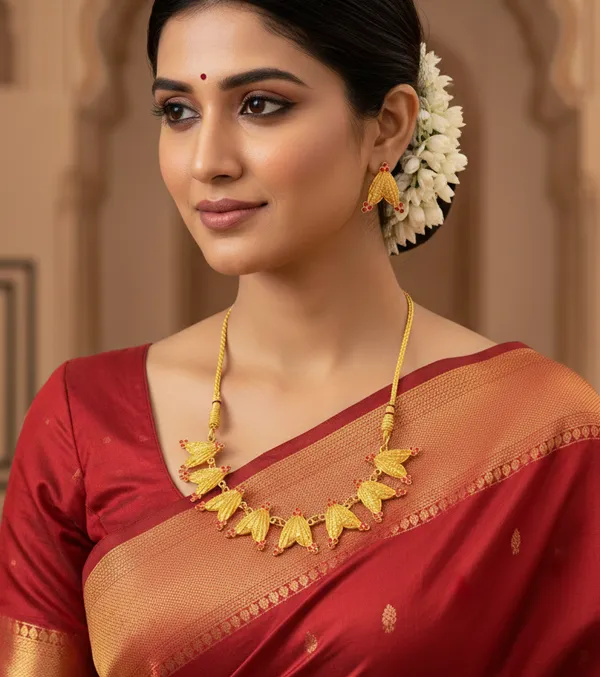 Assamese_Traditional_Gold_Plated_Jakoi_Golpata_Necklace_Set_For_Women_&_Girls