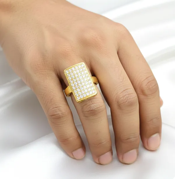 Balaji_Gold_Golden_Premium_Full_Cz_Studded_Rectangular_Men's_Statement_Ring_For_Men