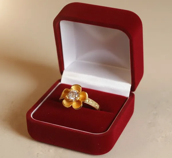 Elegant_Matte_Gold_Bloom_Ring_with_American_Diamond_Accent