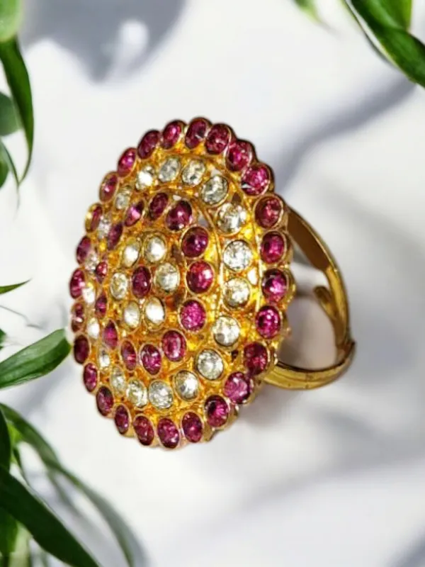 Assamese_Traditional_Pink-_White_Stone_Japi_Finger_Ring(Pack_Of_2)