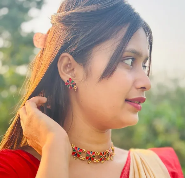 Assamese_Traditional_Gold_Plated_Multi_Colour_Golpata_Necklace_Set_For_Women