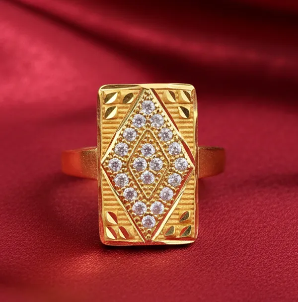 Golden_Rectangular_Diamond-Cut_Cz_Studded_Men's_Finger_Ring_For_Men
