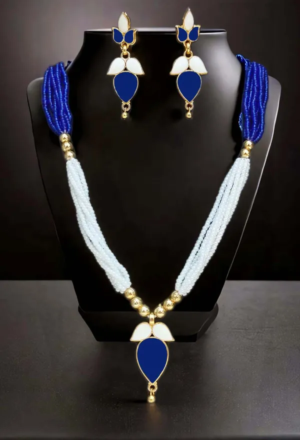 Assamese_Traditional_Blue_White_Meenakari_Jewellery_Set