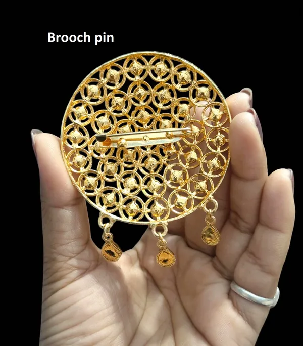 Assamese_Traditional_Copper_Based_D-L_Blue_Brooch_Pin