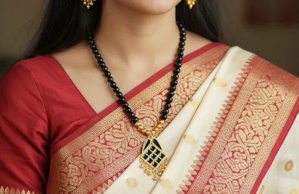 Assamese_Traditional_Black_Square_Mini_Tassel_Jewellery_Set