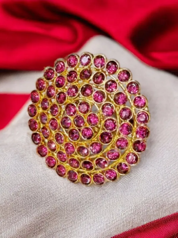 Assamese_Traditional_Pink_Stone_Finger_Ring