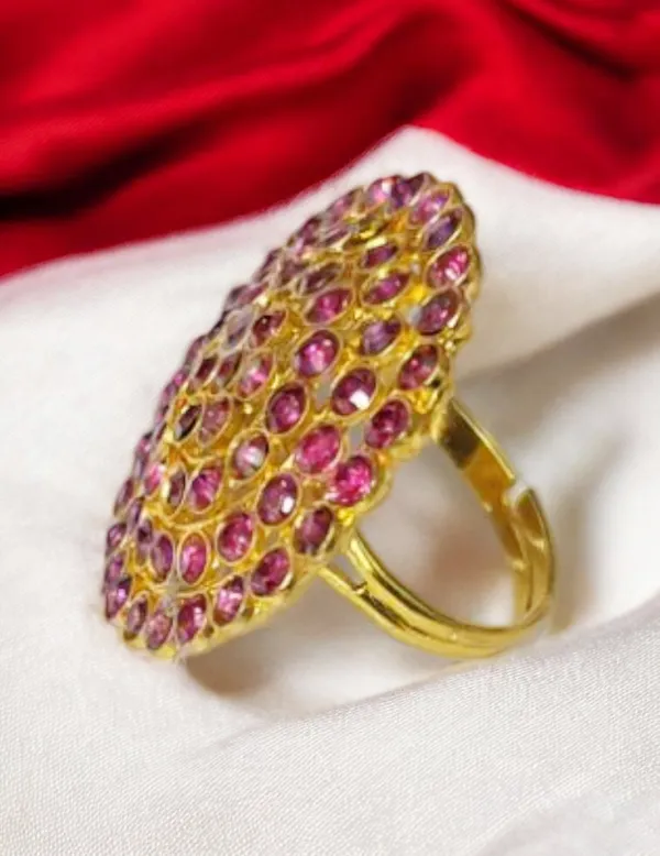 Assamese_Traditional_Pink_Stone_Finger_Ring