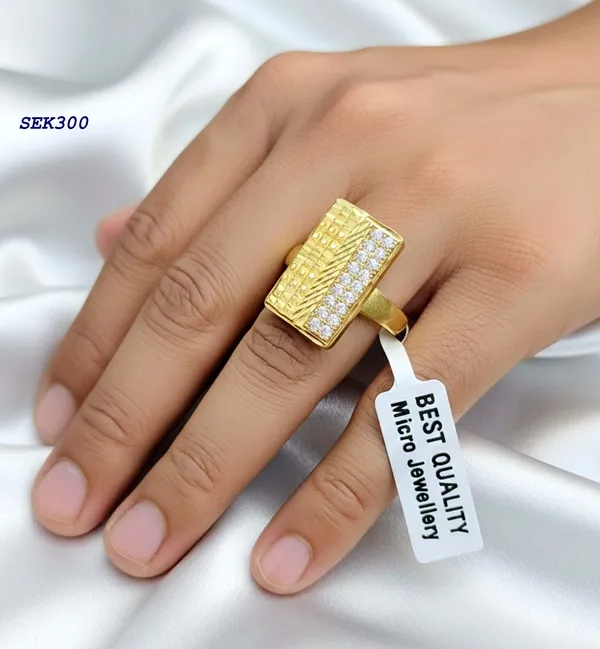 Balaji_Gold_Golden_Dual-Texture_Rectangular_Cz_Men's_Statement_Ring_For_Men