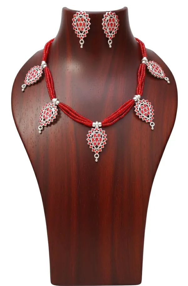 Assamese_Traditional_Silver_Red_Dugdugi_Galpata_Jewellery_Set_For_Women