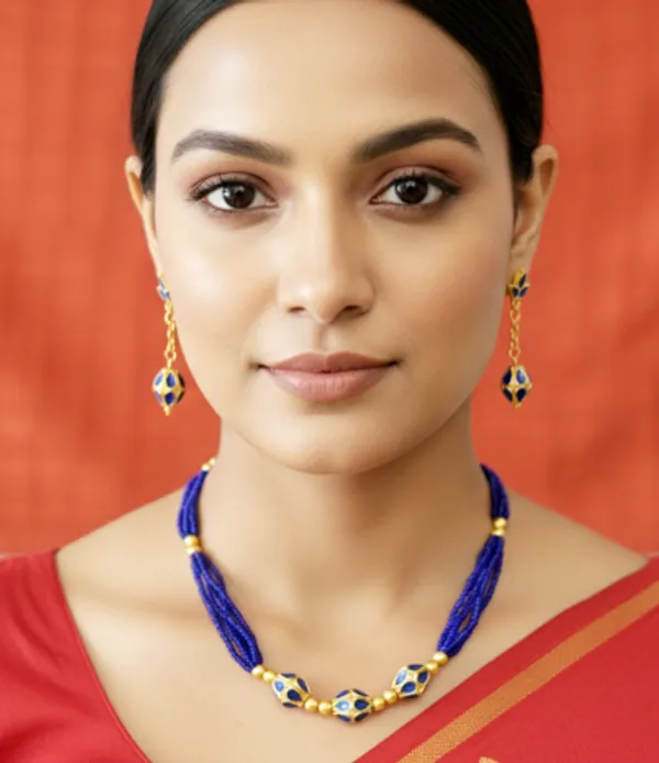 Bggold_Assamese_Traditional_Blue_Meenakari_Moni_Mala_Jewellery_Set