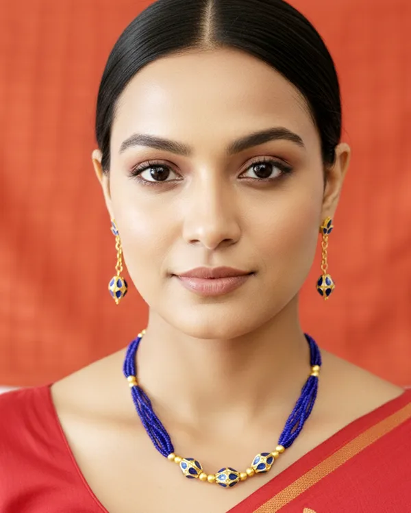 Bggold_Assamese_Traditional_Blue_Meenakari_Moni_Mala_Jewellery_Set