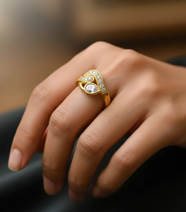 Balaji_Gold_Micro_Gold_Plating_Luxury_Teardrop_Cz_Stone_Designer_Ring_For_Women