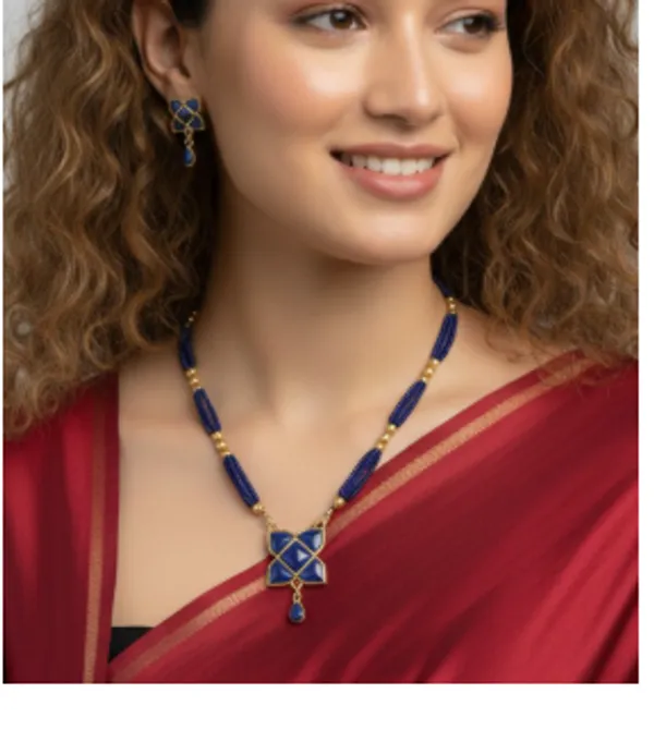 BG_GOLD_Assamese_Traditional__Copper_Based_Blue_Square_Tassel_Jewellery_Set