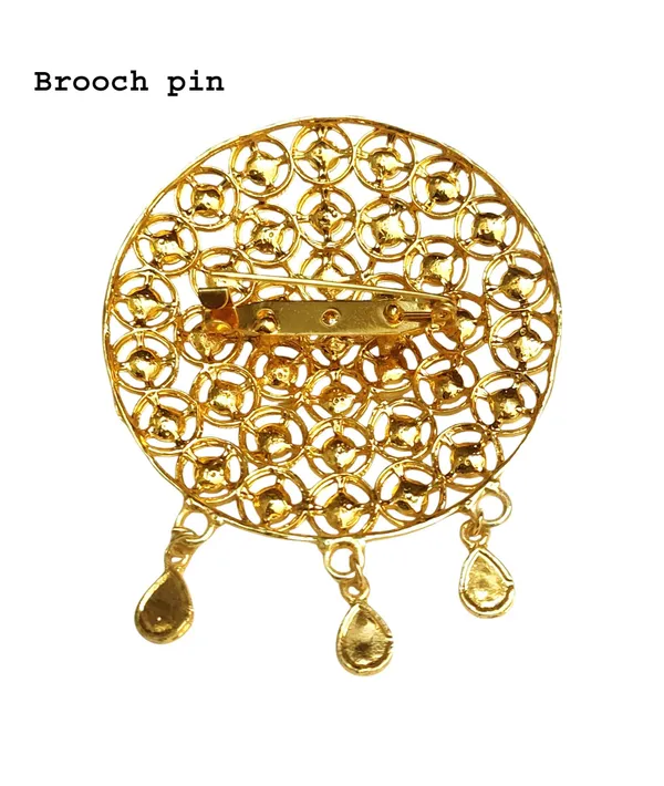 Assamese_Traditional_Copper_Based_Red_Black_Brooch_Pin