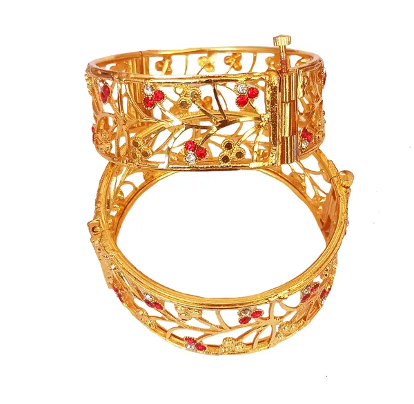 Assamese_Traditional_Gold_Plated_Red_White_Stone_Match_Box_Design_With_Tassel_Jewellery_Set_For_Women_&_Girls