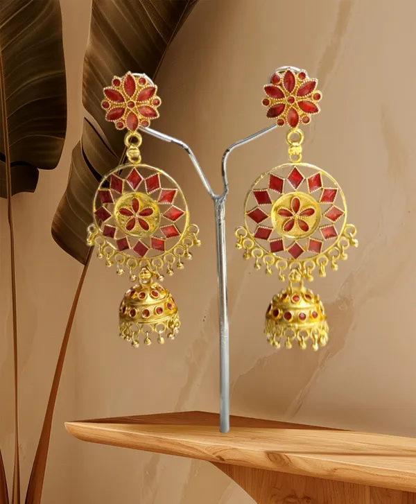 Assamese_Traditional_Jhumka_Copper_Earring_For_Girls_&_Women