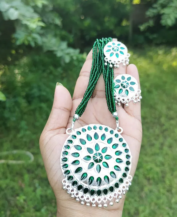 Assamese_New_Green_Japi_Jewellery_Set_For_Women_&_Girl