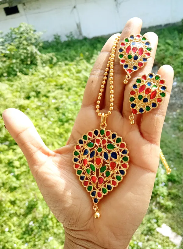 Assamese_Traditional_Gold_Plated_Multi_Color_Dugdugi_Jewellery_Set_For_Women_&_Girl