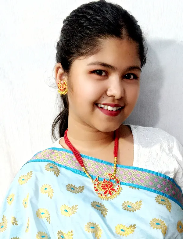Assamese_Traditional_Gold_Plated_Red_Color_Junbiri_Tassel_Jewellery_Set_For_Women_&_Girl