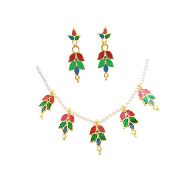 Assamese_Traditional_Gold_Plated_Multicolor_Golpata_Choker_Necklace_Set_For_Women_And_Girl