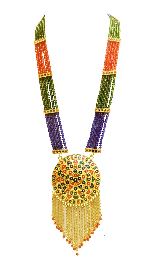 Assamese_Traditional_Multi_Colour_Japi_Tassel_Jewellery_Set_For_Women_&_Girl