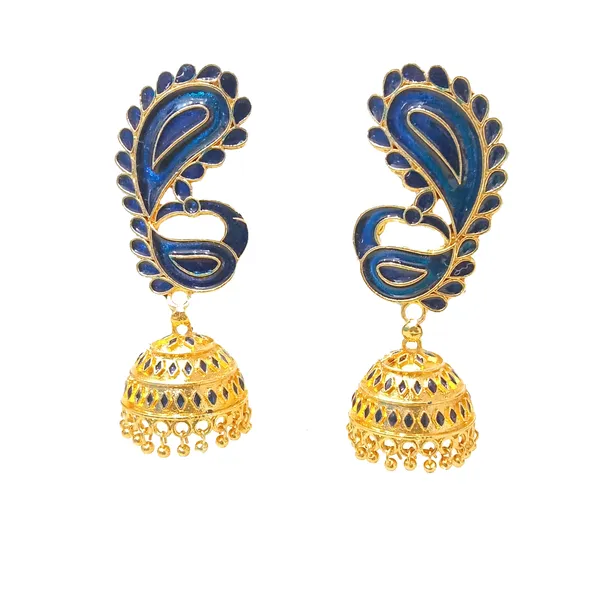 Assamese_Traditional_Copper_Gold_Plated_Jhumka_Earring_For_Girls_&_Women