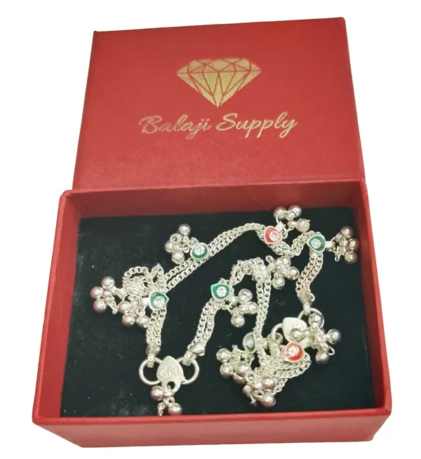 (Pack_Of_2)_Indian_Traditional_Ethnic_Fashion_Foot_Jewellery_Artificial_Alloy_Anklet