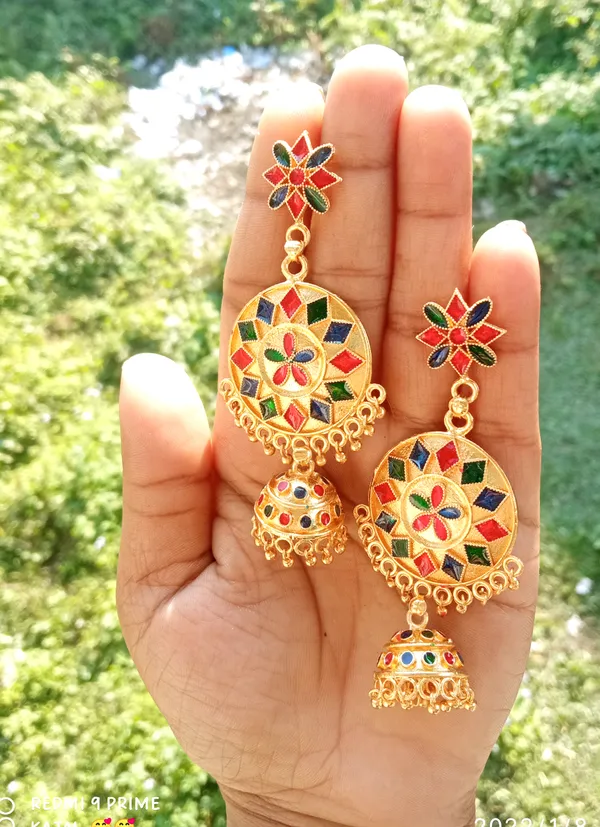 Assamese_Copper_Jhumka_Earring_For_Girls_&_Women