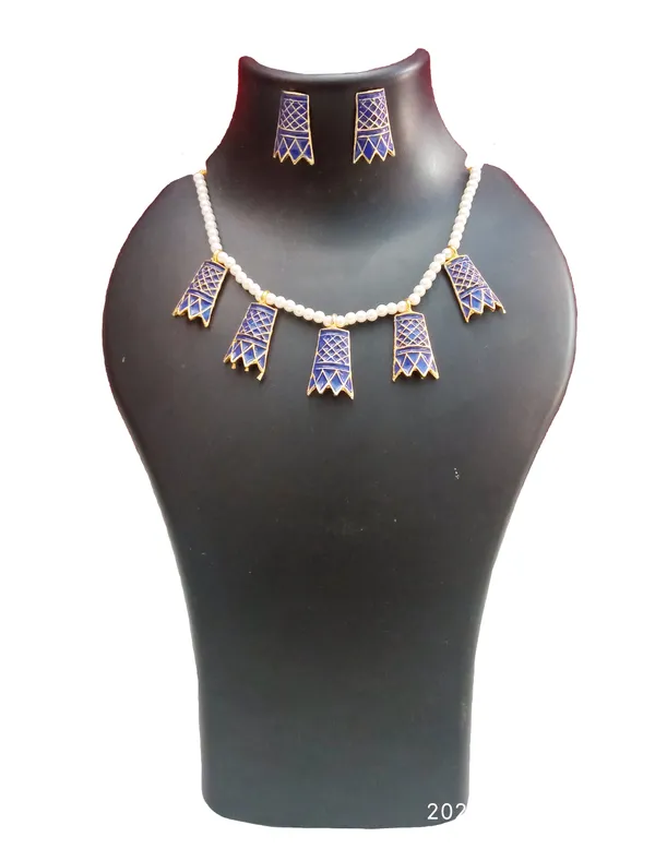 Bggold_Assamese_Traditional_Gold_Plated_Blue_Colour_Golpata_Choker_Necklace_Set_For_Women_And_Girl