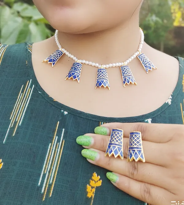 Bggold_Assamese_Traditional_Gold_Plated_Blue_Colour_Golpata_Choker_Necklace_Set_For_Women_And_Girl