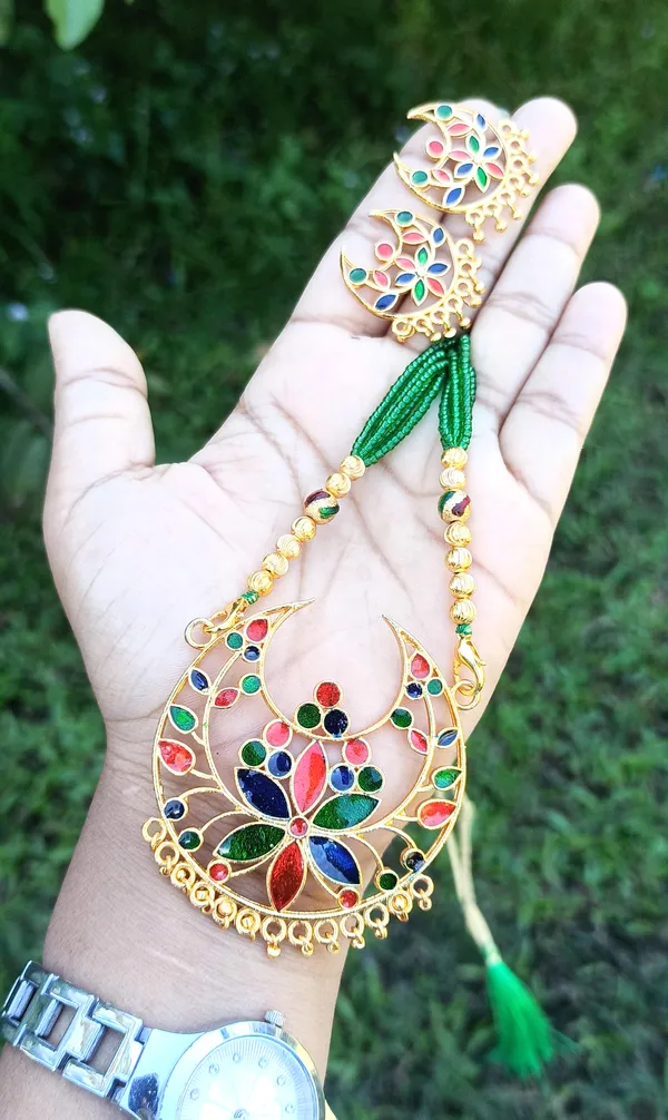 Assamese_Jewellery_Multicolour_Junbiri_Tassel_Set_For_Women_&_Girl