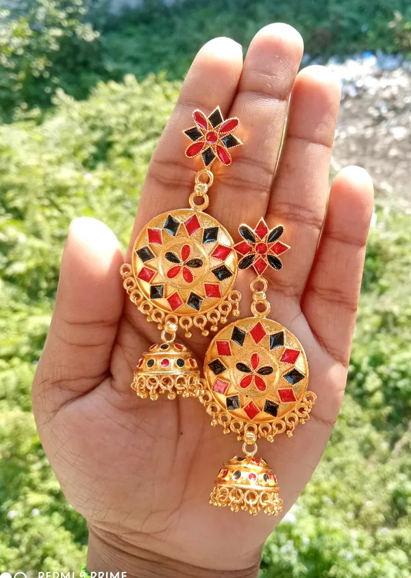 Assamese_Copper_Jhumka_Earring_For_Girls_&_Women