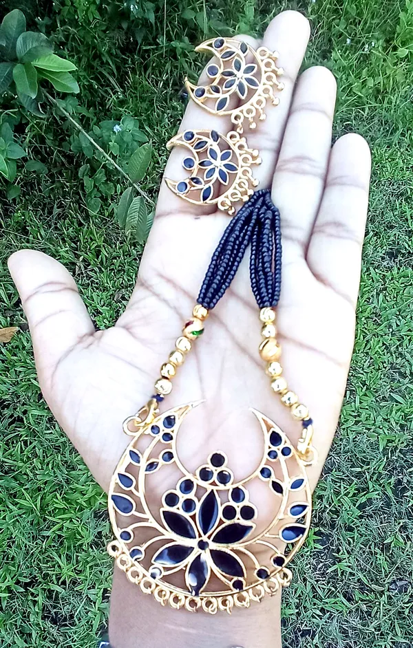 Assamese_Traditional_Black_Colour_Joonbiri_Jewellery_Set_For_Women
