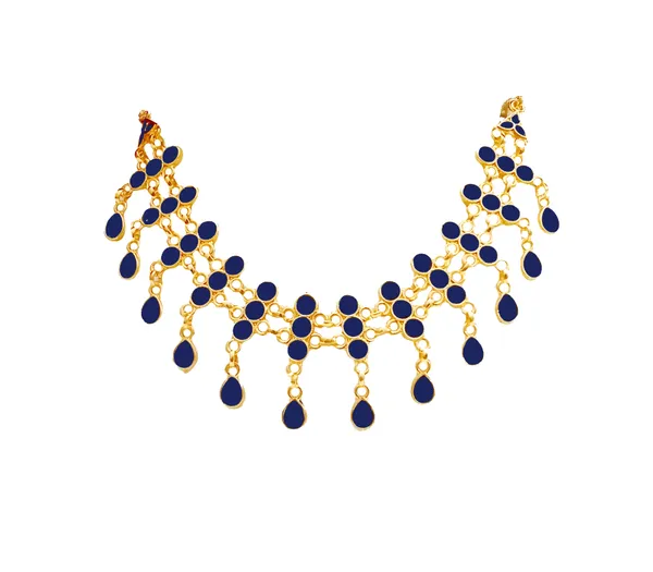 Assamese_Traditional_Gold_Plated_Blue_Color_Necklace_Set_For_Women_&_Girl