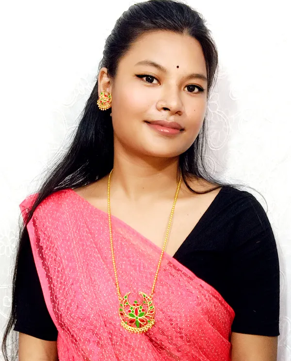 Assamese_Traditional_Gold_Plated_Red_Green_Colour_Joonbiri_Chain_Jewellery_Set_For_Women