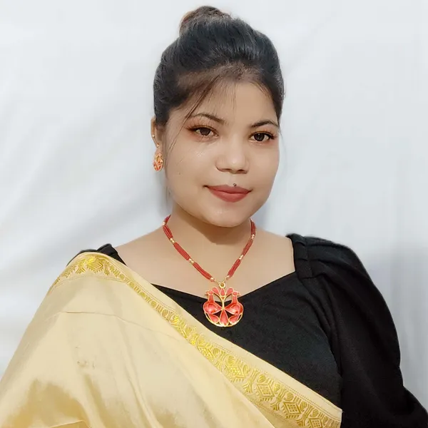 Assamese_Traditional_Gold_Plated_Red_Colour_Lokapara_Tassel_Pendant_Set_For_Women_&_Girl