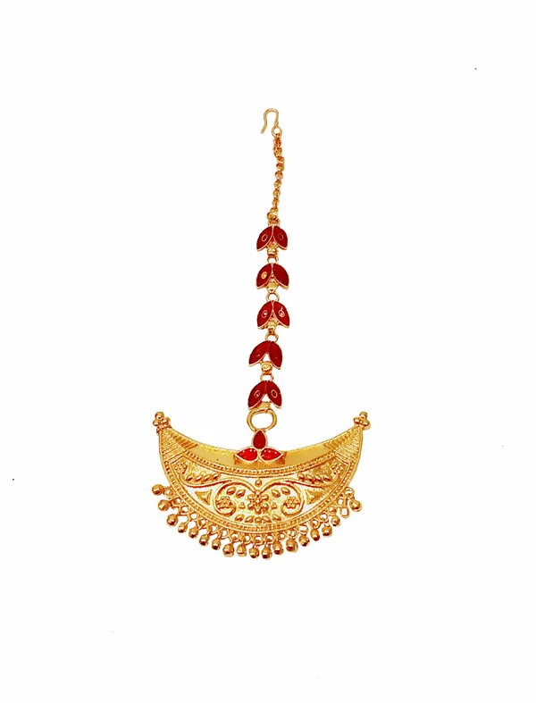 Assamese_Copper_Maangtika_Joon_Design_Tikka_For_Women_&_Girl